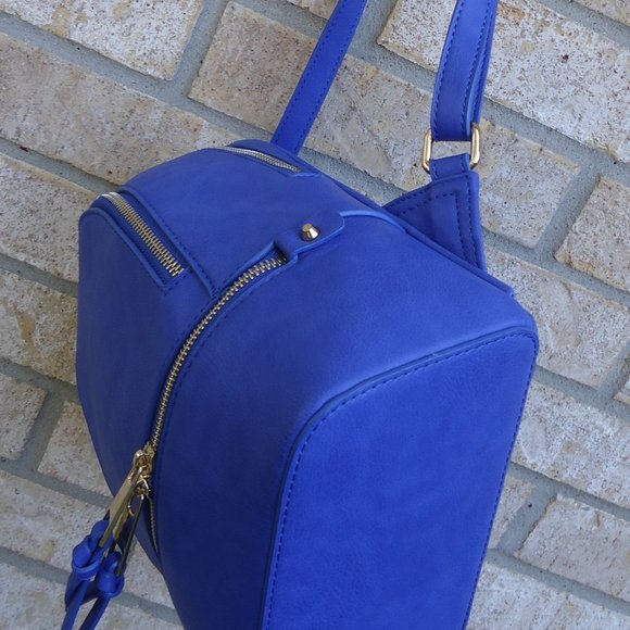 Mini backpack purse with gold tone zippers. main image 11